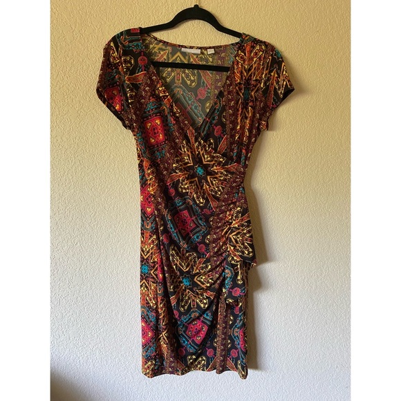 New York & Company Geometric Multicolor Dress - Picture 1 of 4